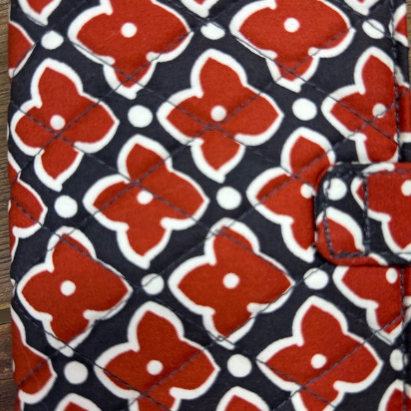 New Vera Bradley Floral Burnt Orange and Black Phone Wristlet in Moorish. - Picture 6 of 8